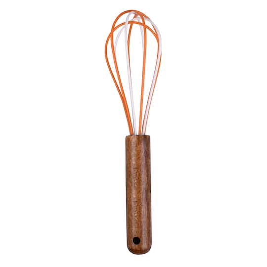 slide 1 of 4, Mini Orange & White Whisk By Makery, 8 in
