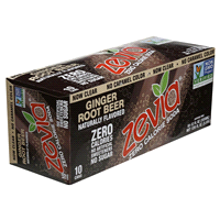 slide 16 of 21, Zevia Zero Calorie Soda Ginger Rootbeer, 10 ct; 12 fl oz