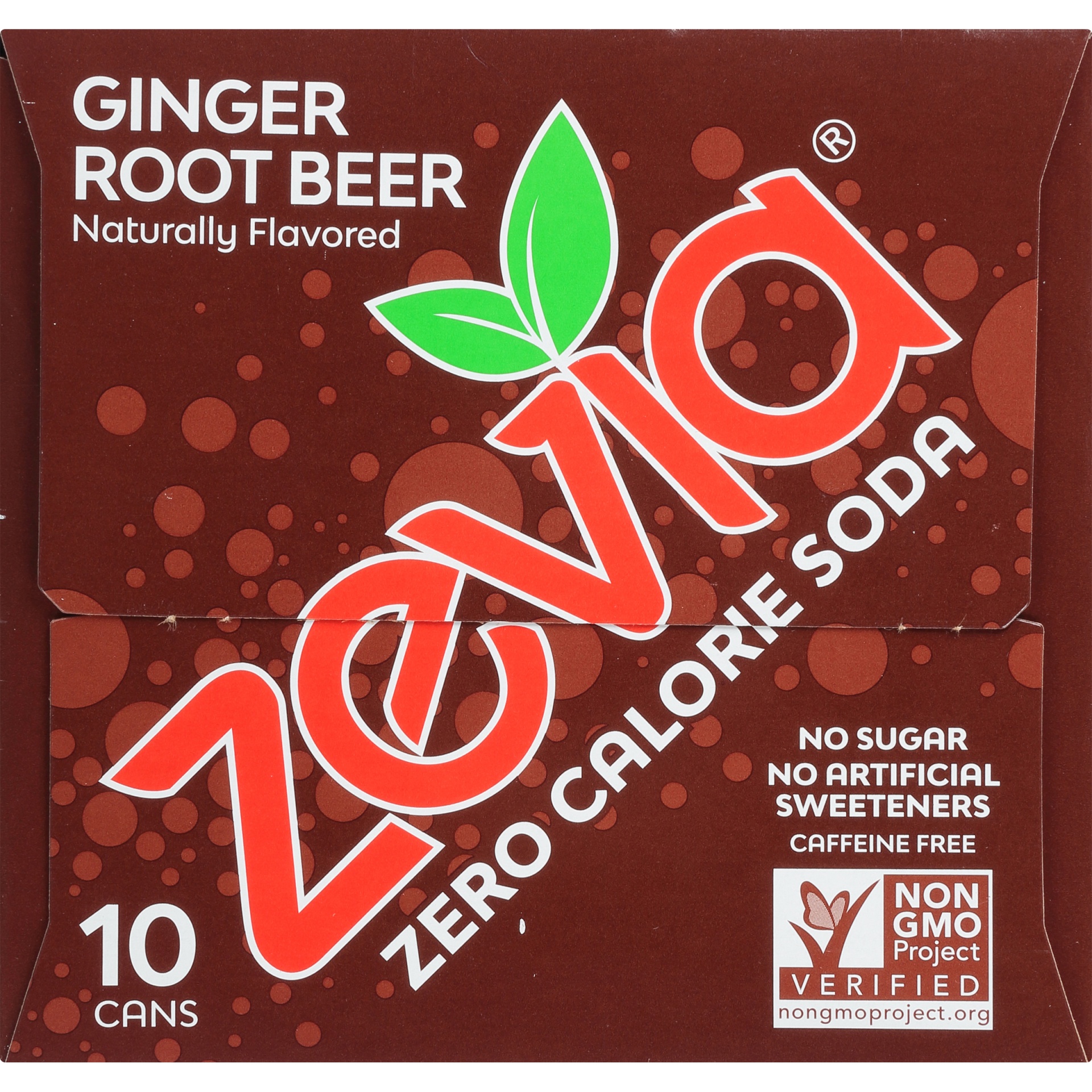 slide 4 of 8, Zevia Zero Calorie Ginger Root Beer Soda, 10 ct; 12 fl oz