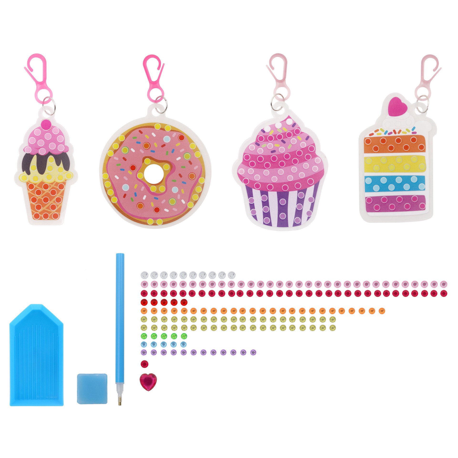 slide 2 of 3, Treats Backpack Keychain Diamond Art Kit By Creatology, 9.63 in x 5.75 in x 0.67 in