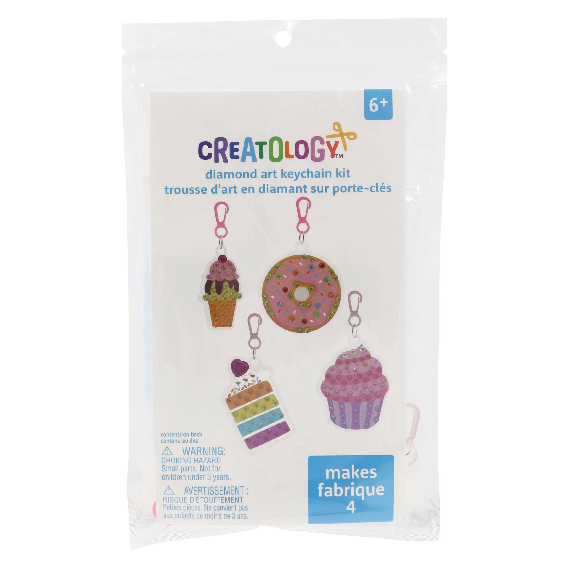 slide 3 of 3, Treats Backpack Keychain Diamond Art Kit By Creatology, 9.63 in x 5.75 in x 0.67 in