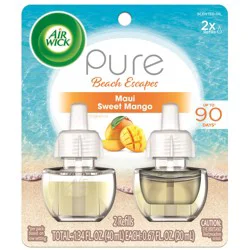 Air Wick Plug in Scented Oil Refill, 2ct, Maui Sweet Mango, Air Freshener