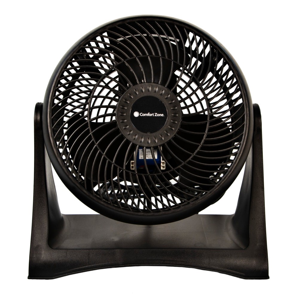 slide 1 of 4, Comfort Zone High Velocity Turbo Fan - Black, 8 in