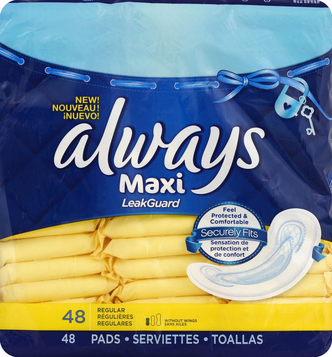 slide 4 of 7, Always Always Maxi Pads Size 1 Regular, 1 Each, 48 ct