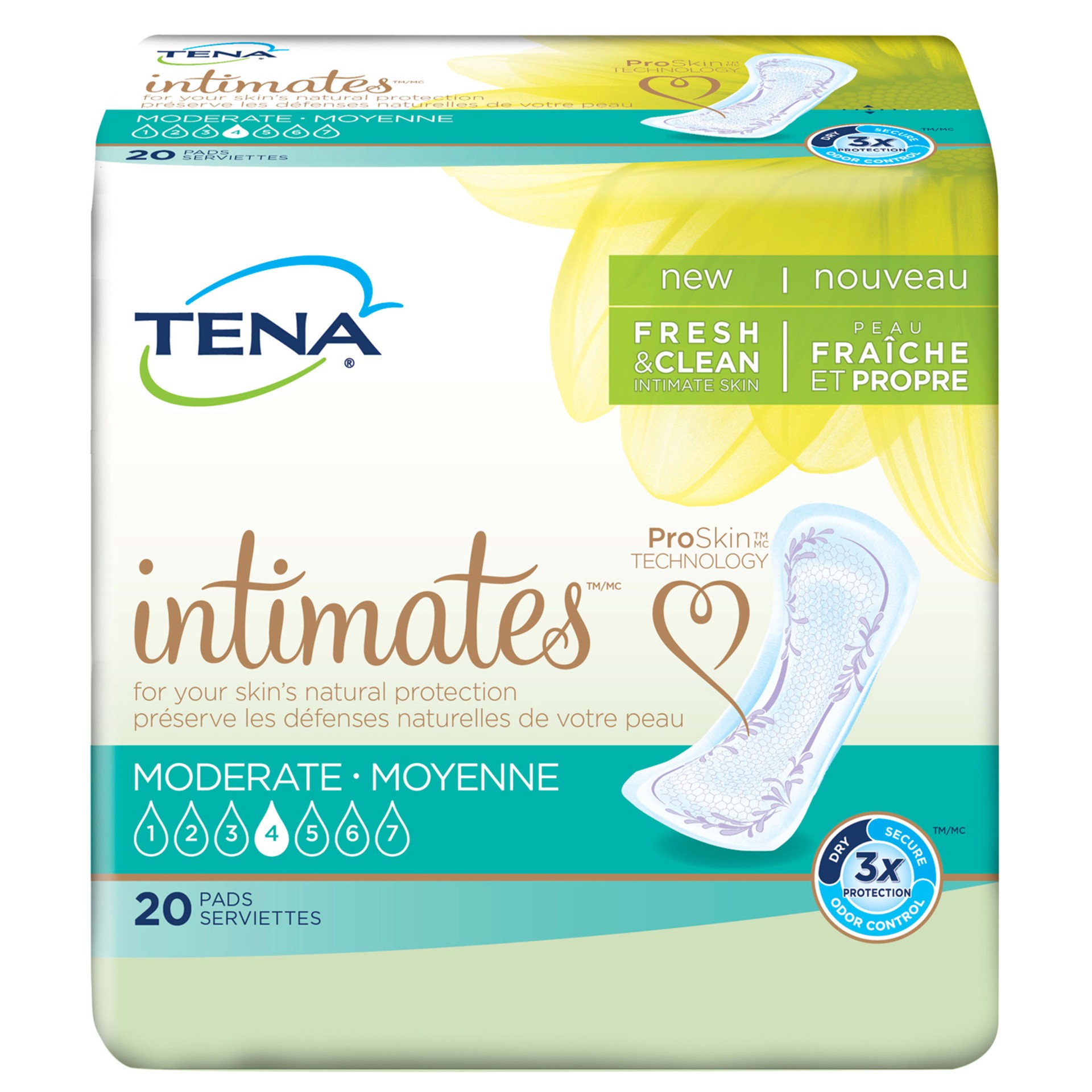 slide 2 of 4, Tena Intimates Moderate Regular Incontinence Pad for Women, 20 Count, 20 ct