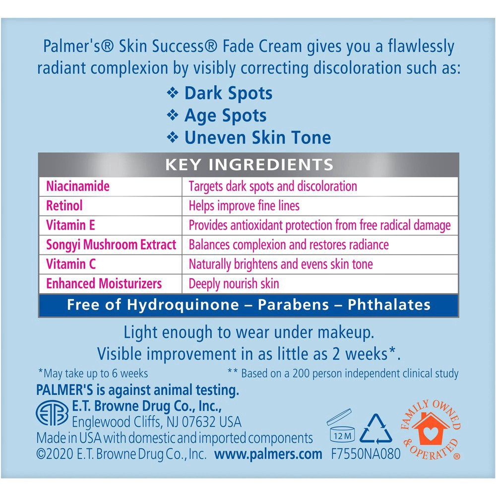 slide 2 of 15, Palmer's Skin Success Anti-Dark Spot Fade Cream with Vitamin E 2.7 oz, 1 ct