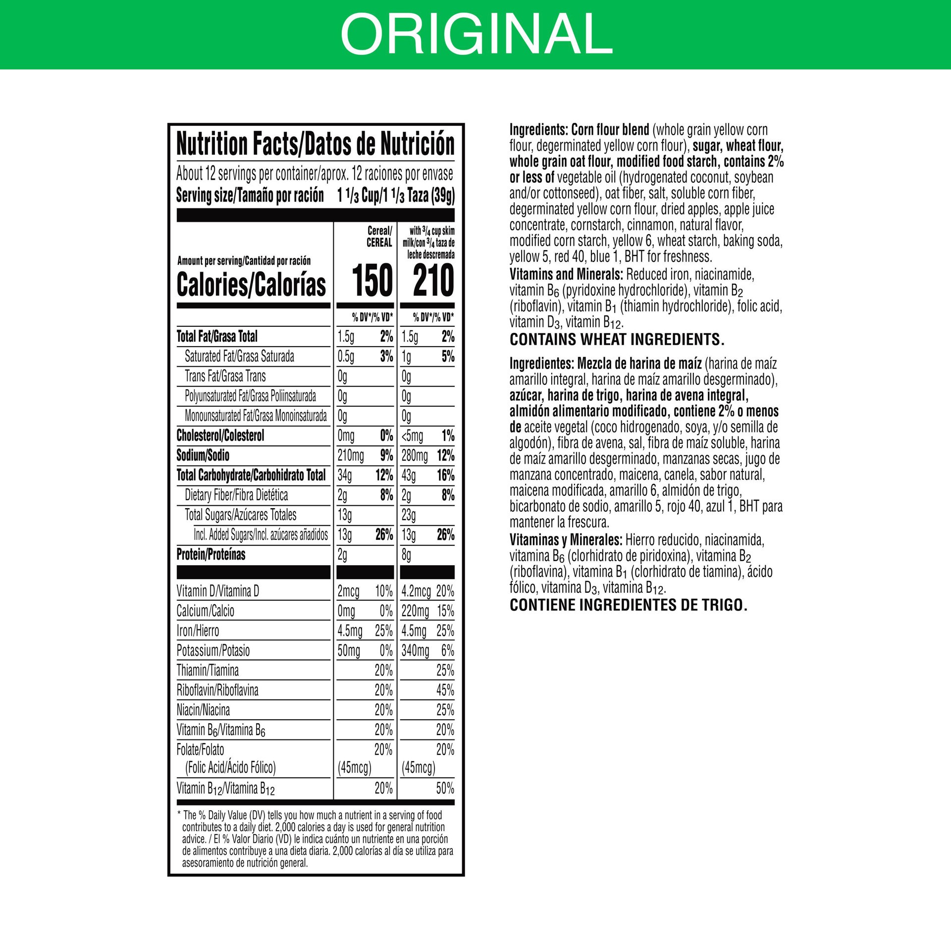 slide 5 of 5, Apple Jacks Kellogg's Apple Jacks Breakfast Cereal, Kids Cereal, Family Breakfast, Family Size, Original, 16.6oz Box (1 Box), 16.6 oz