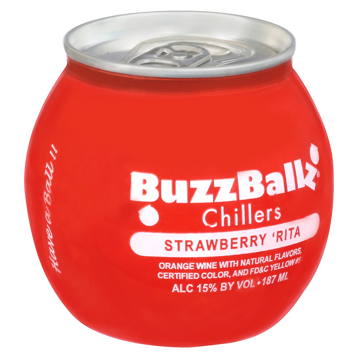 slide 5 of 9, Buzzballz Chillers Strawberry Chiller Orange Texas Wine Based Cocktail, 187 ml