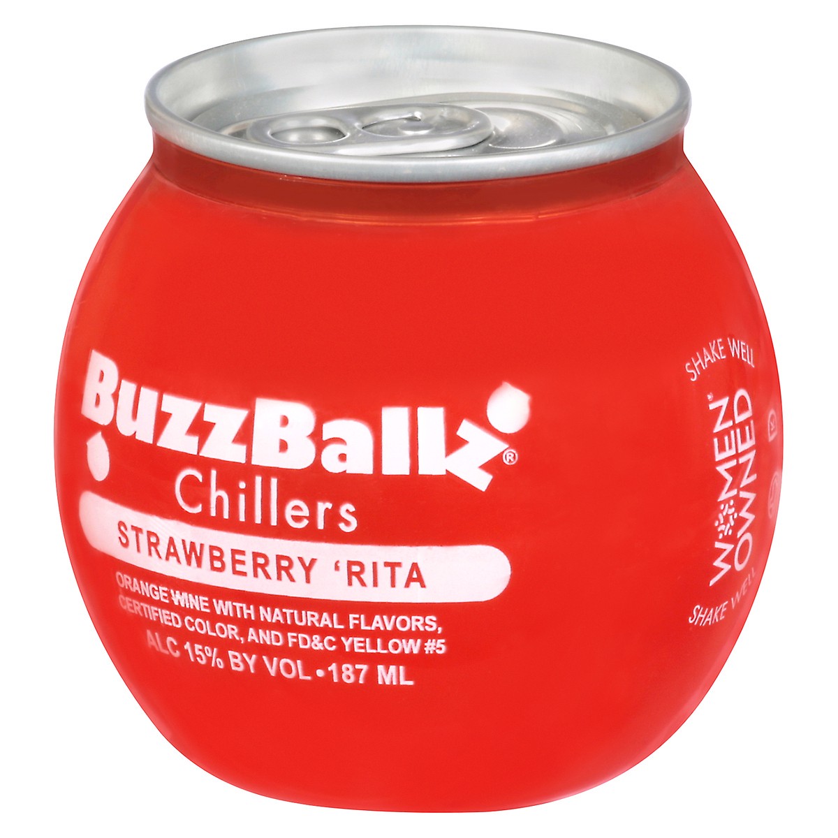 slide 3 of 9, Buzzballz Chillers Strawberry Chiller Orange Texas Wine Based Cocktail, 187 ml