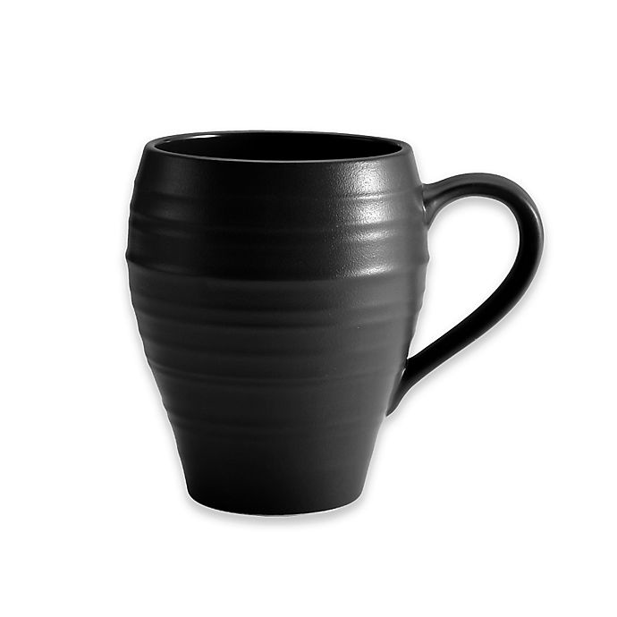 slide 1 of 1, Mikasa Swirl Mug - Black, 1 ct