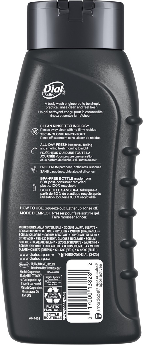 slide 2 of 3, Dial Men Body Wash, Advanced Hydration, 16 fl oz, 16 fl oz