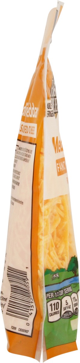 slide 13 of 13, First Street Medium Cheddar Fancy Shred, 8 oz