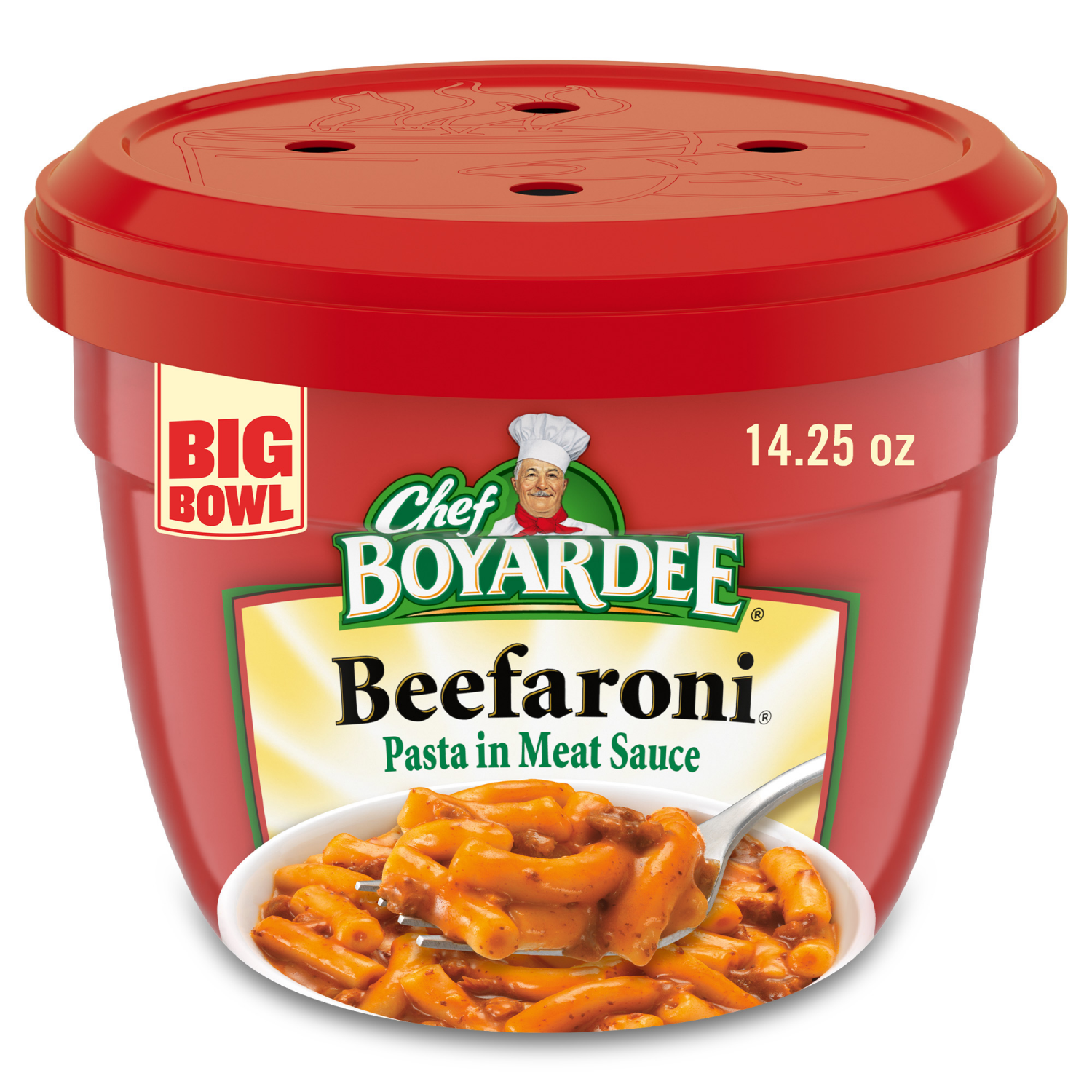 slide 1 of 5, Chef Boyardee Beefaroni in Meat Sauce, Mircowavable Meal, 14.25 oz. Bowl, 14.25 oz