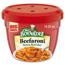 Chef Boyardee Beefaroni in Meat Sauce, Mircowavable Meal, 14.25 oz. Bowl