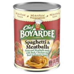 Chef Boyardee Spaghetti and Meatballs in Tomato Sauce, Ready-to-Eat Meal, 14.5 oz. Can