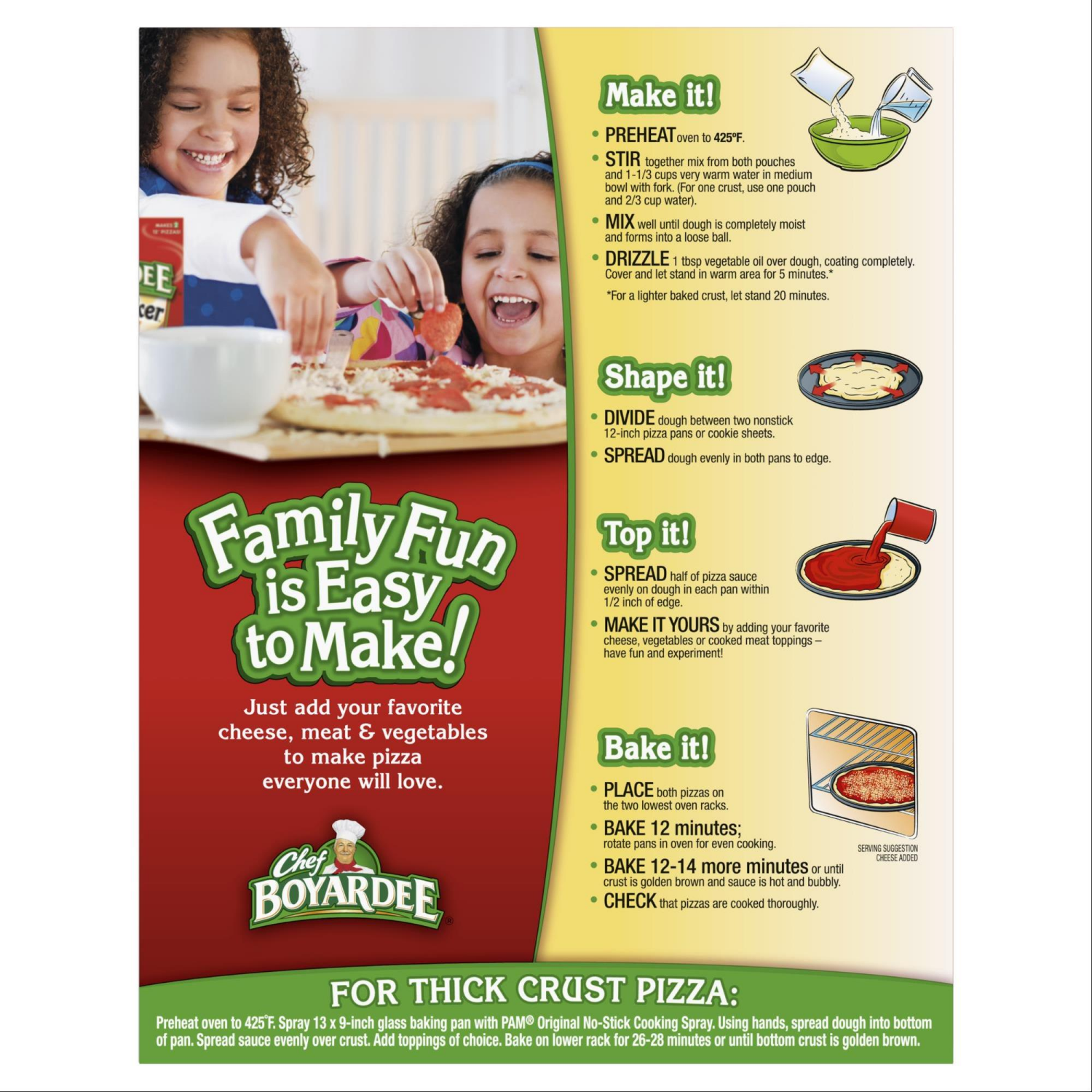 slide 2 of 7, Chef Boyardee Cheese Pizza Maker, Crust Mix and Pizza Sauce Meal Kit, 31.85 oz., 31.85 oz
