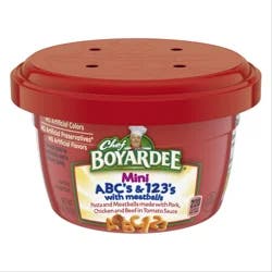 Chef Boyardee Mini-Bites ABC's & 123's Pasta with Meatballs, 7.5 Oz.