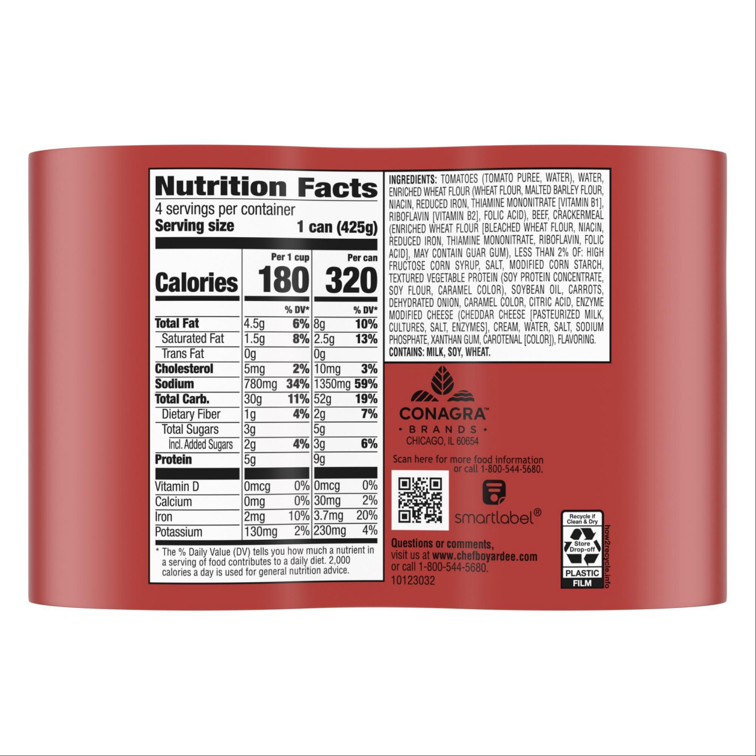 slide 2 of 8, Chef Boyardee Beef Ravioli in Pasta Sauce, Ready-to-Eat Meal, 15 oz. Can (Pack of 4), 4 ct