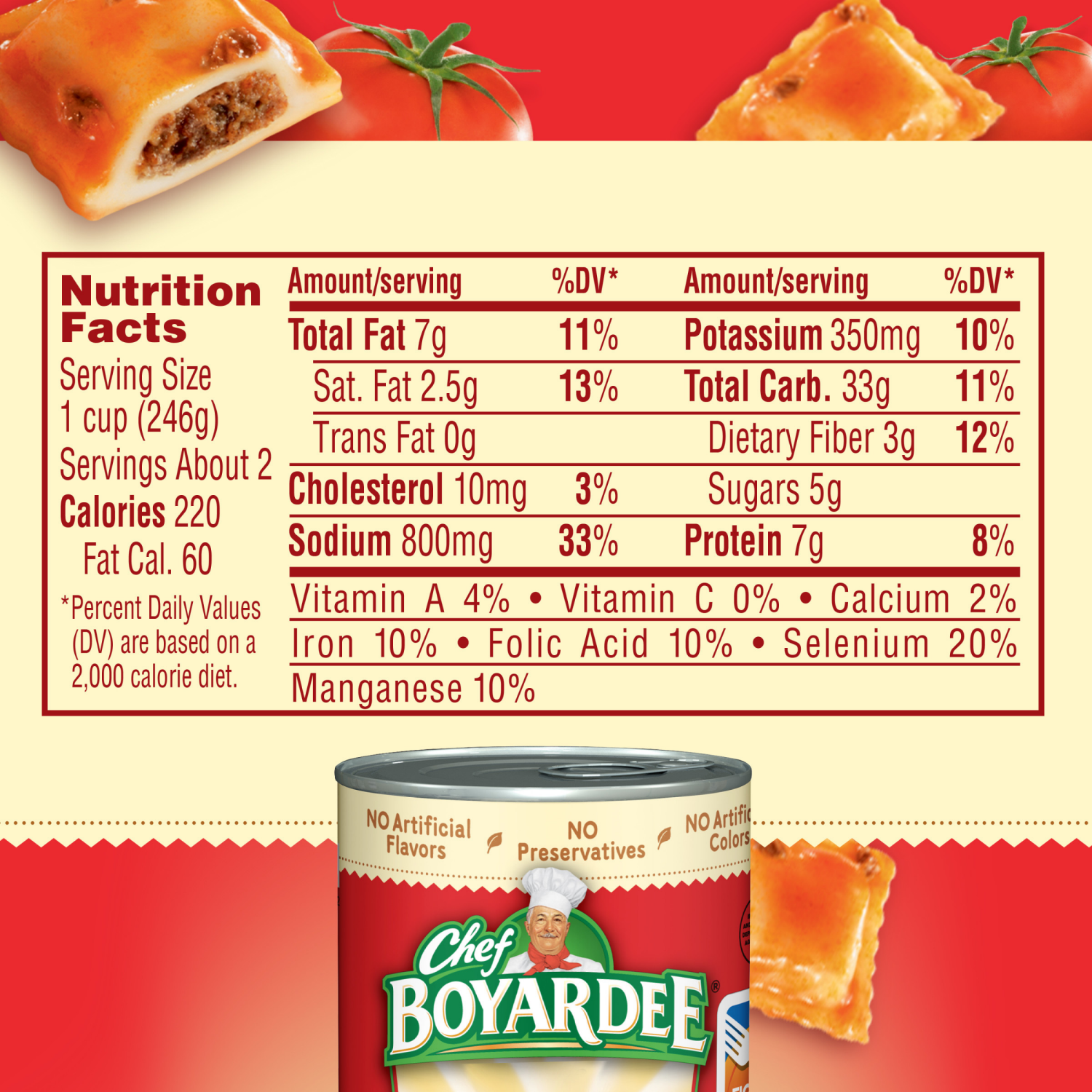 slide 3 of 8, Chef Boyardee Beef Ravioli in Pasta Sauce, Ready-to-Eat Meal, 15 oz. Can (Pack of 4), 4 ct