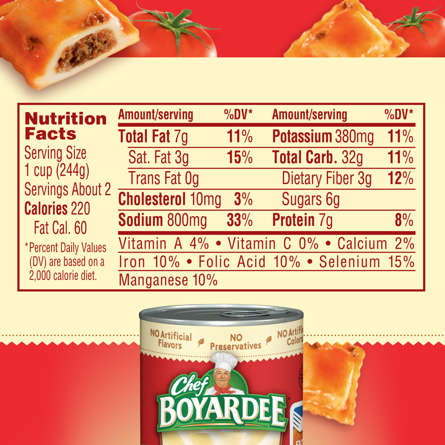 slide 3 of 8, Chef Boyardee Mini Ravioli, Beef Ravioli in Pasta Sauce, Ready-to-Eat Meal, 15 oz. Can (Pack of 4), 4 ct