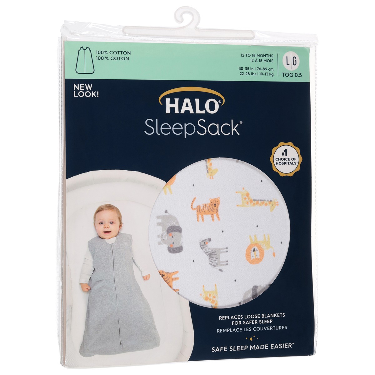 slide 2 of 9, HALO Large Jungle SleepSack - Grey, 1 ct