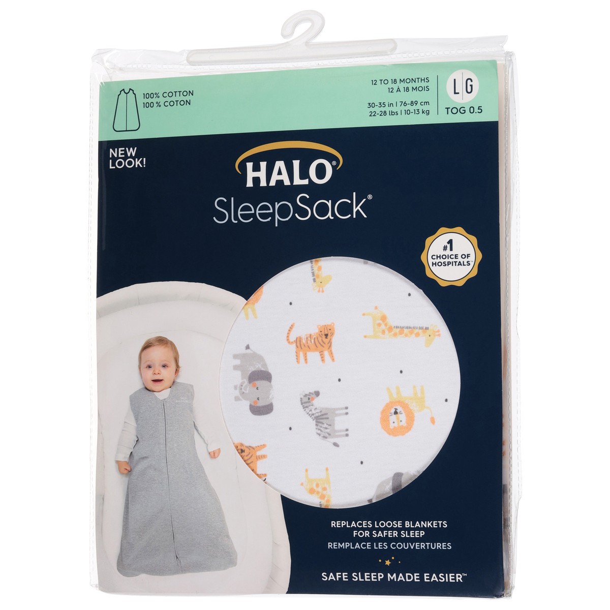 slide 3 of 9, HALO Large Jungle SleepSack - Grey, 1 ct