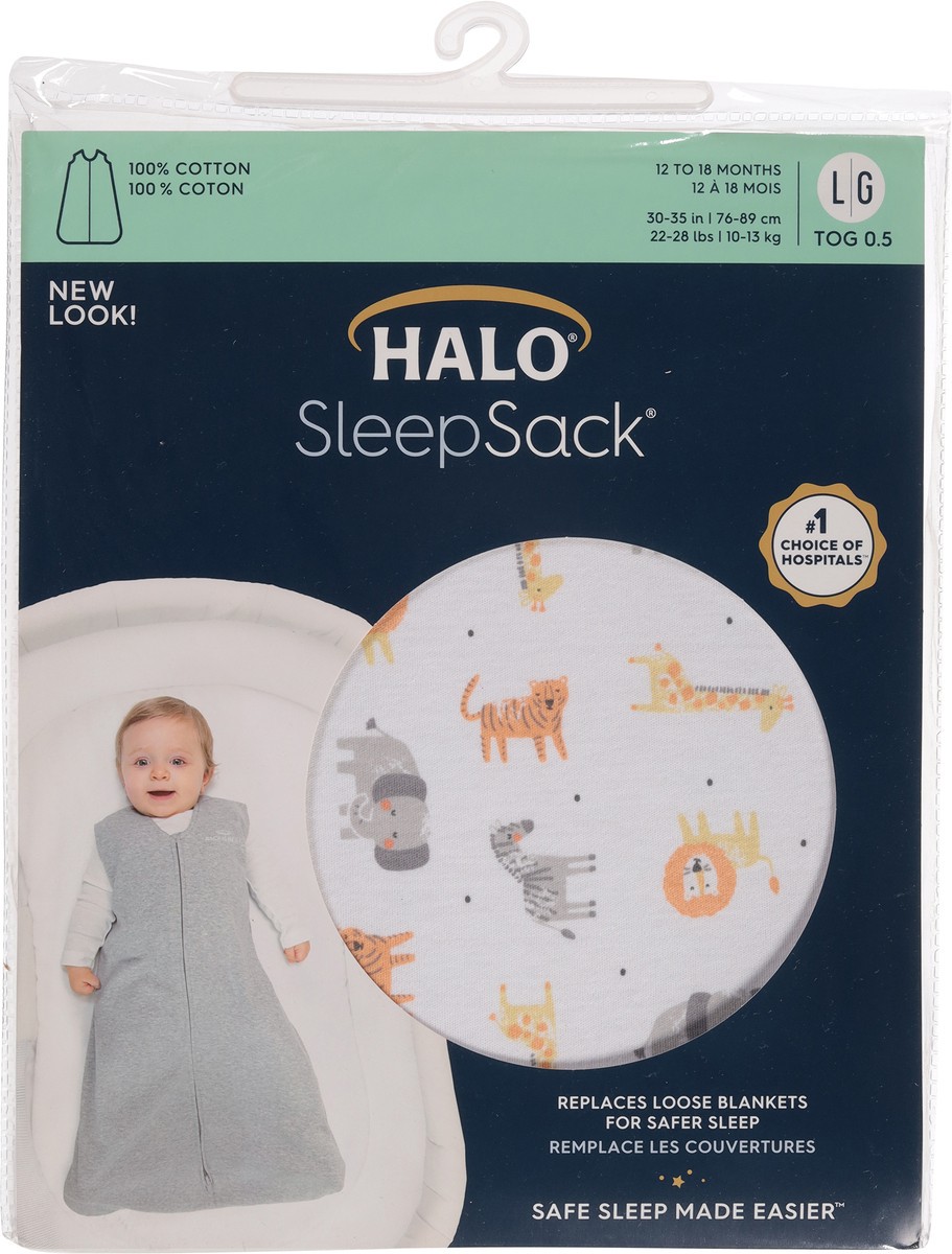 slide 7 of 9, HALO Large Jungle SleepSack - Grey, 1 ct