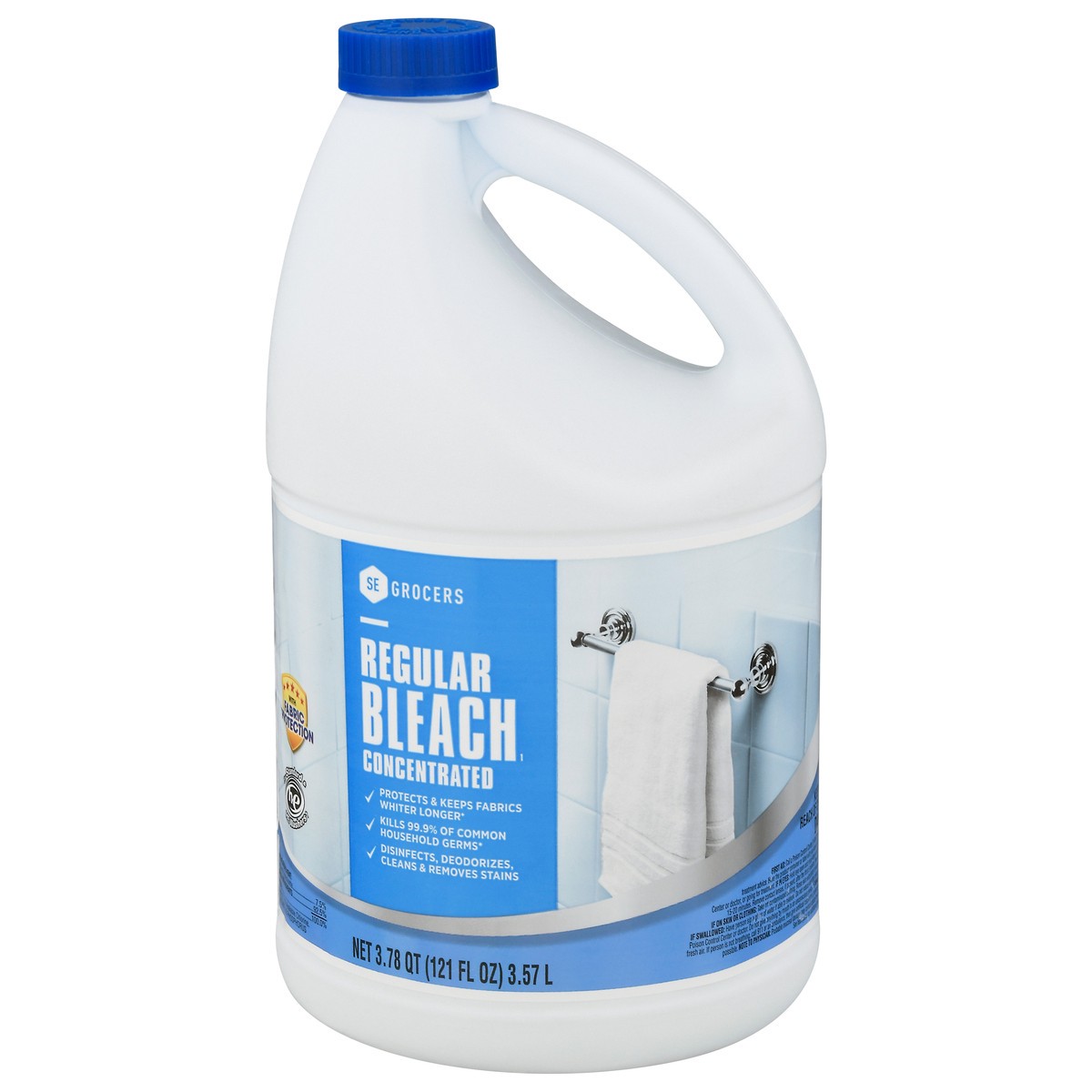 slide 2 of 9, SE Grocers Bleach Reg, 121 oz