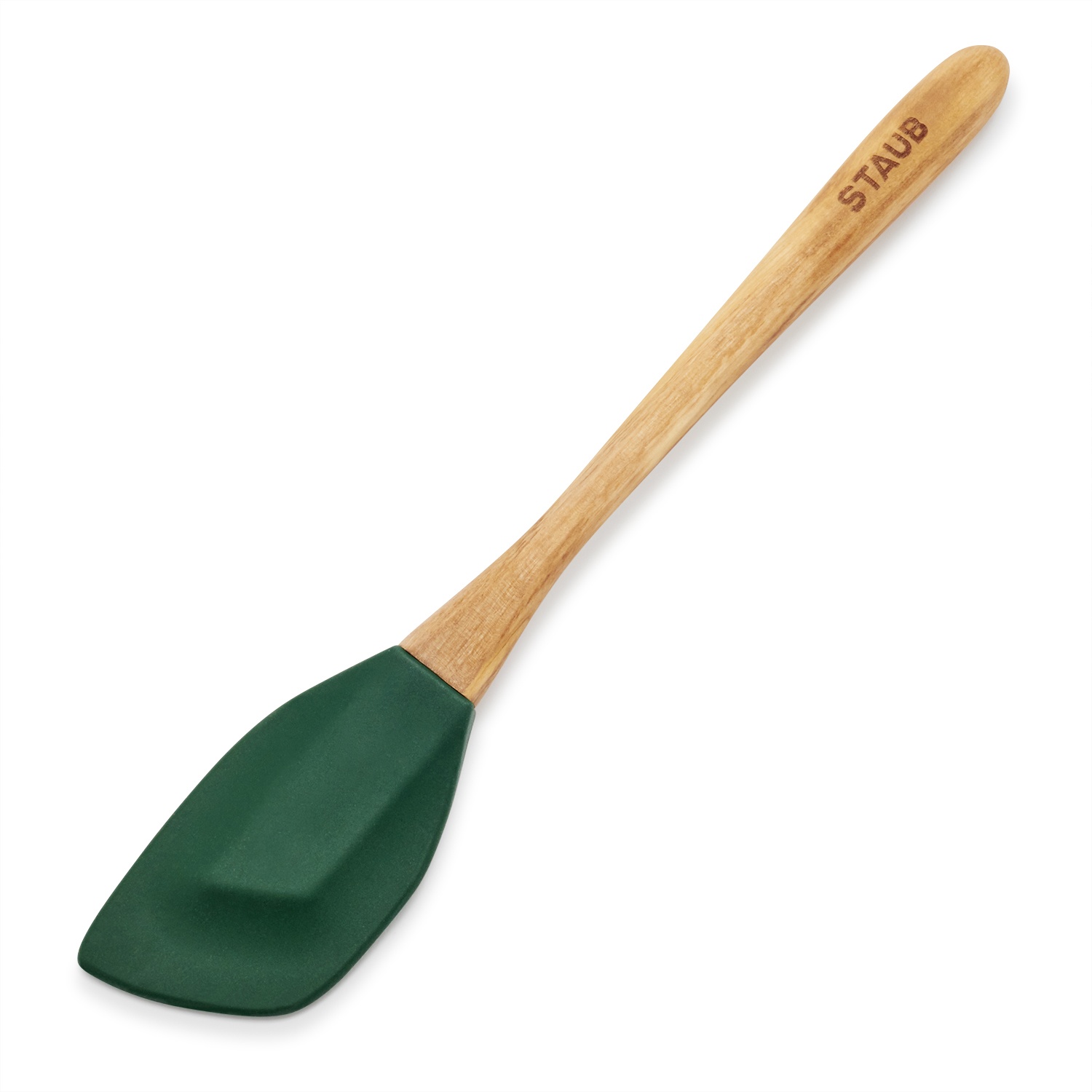 slide 1 of 1, STAUB Basil Green Olivewood & Silicone Spatula , Basil Green, 1 ct