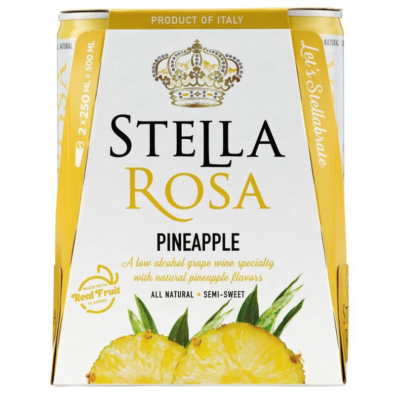 slide 1 of 8, Stella Rosa Pineapple Semi-Sweet White Wine 2Pk/250 ml, 2 ct; 250 ml