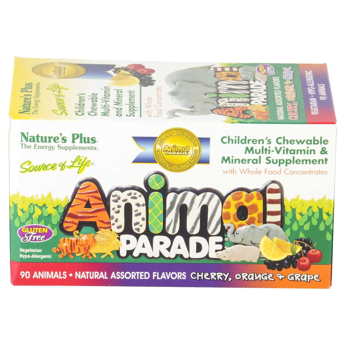 slide 4 of 6, Nature's Plus Animal Parade Assorted Chew - Fruit Flavor, 90 ct