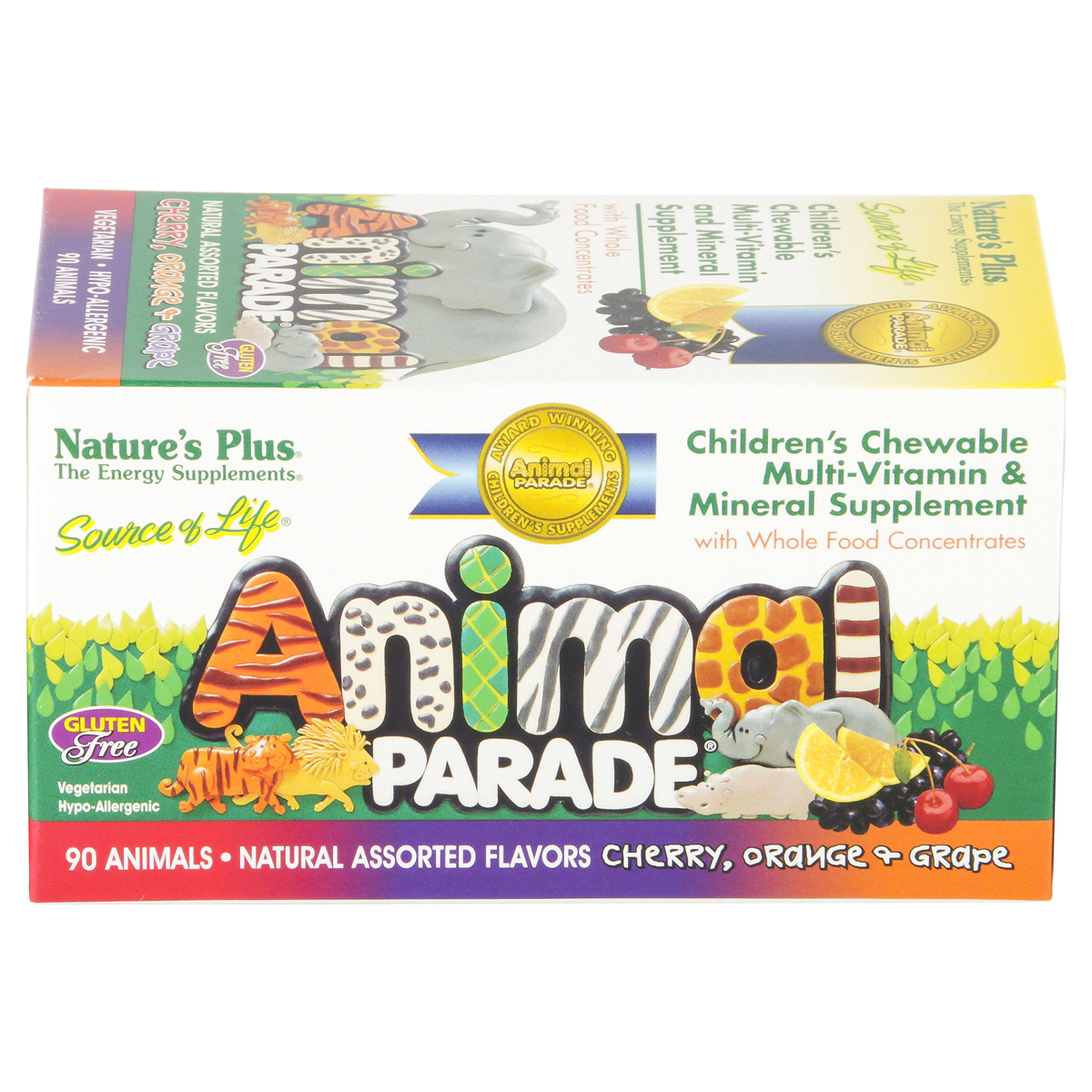 slide 2 of 6, Nature's Plus Animal Parade Assorted Chew - Fruit Flavor, 90 ct