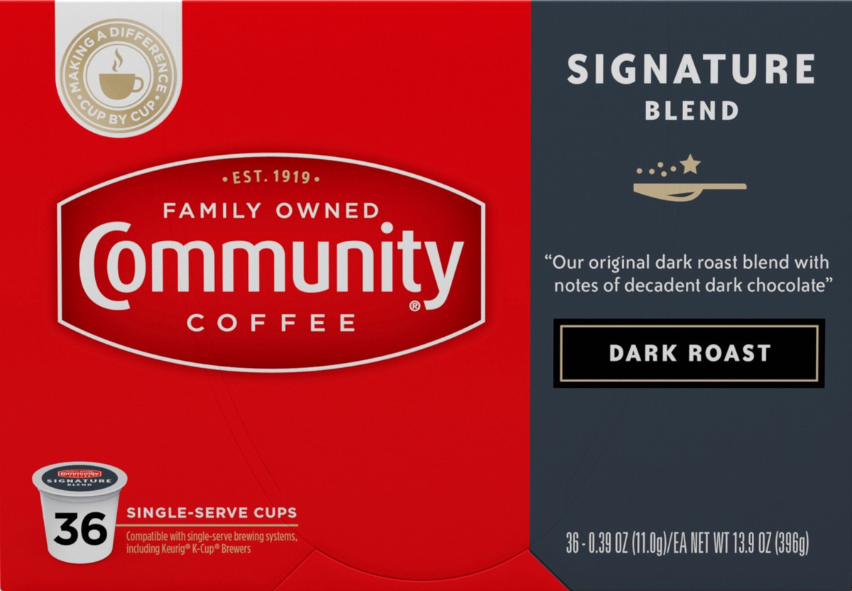 slide 6 of 13, Community Coffee Dark Roast Singles - 36 ct, 36 ct