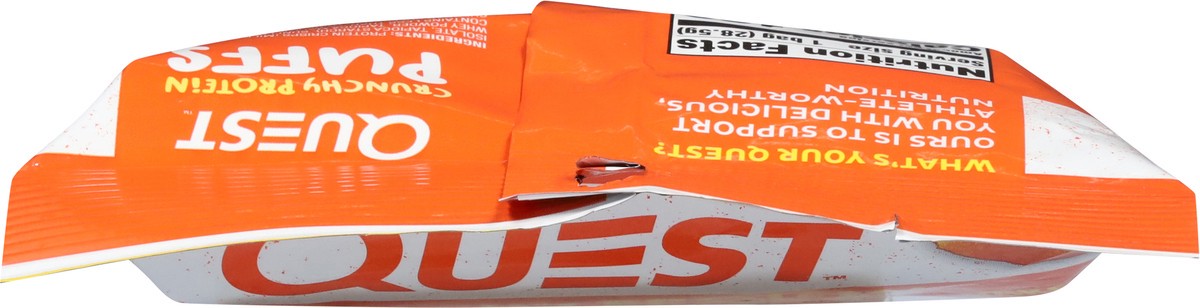 slide 4 of 13, Quest Puffs, Cheddar Flavor, Crunchy, 1 oz