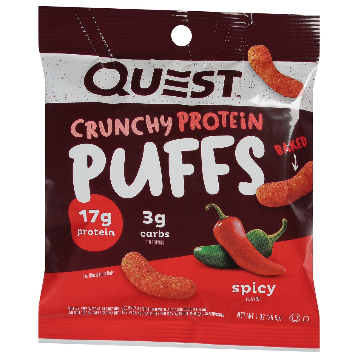 slide 9 of 14, Quest Cruncy Spicy Flavor Puffs 1 oz, 1 oz