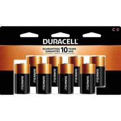 Duracell Coppertop C Alkaline Batteries, 8/Pack