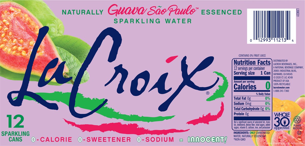 slide 5 of 7, La Croix Guava 12 Pack 12oz, 12 ct