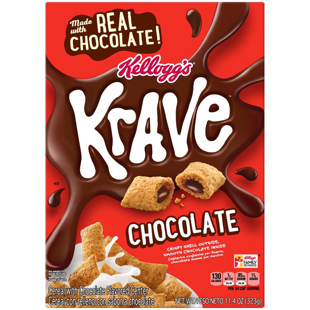 slide 1 of 7, Krave Kellogg's Krave Chocolate Cereal, 11.4 oz
