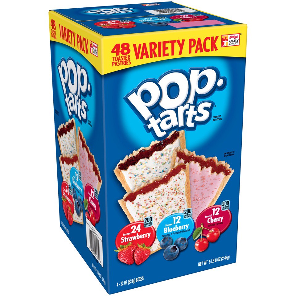 slide 4 of 11, Pop-Tarts Strawberry Cherry Blueberry Mix, 48 ct