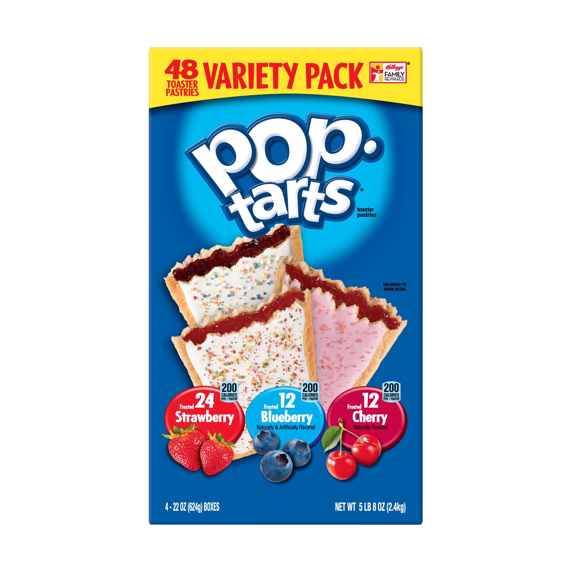 slide 10 of 11, Pop-Tarts Strawberry Cherry Blueberry Mix, 48 ct