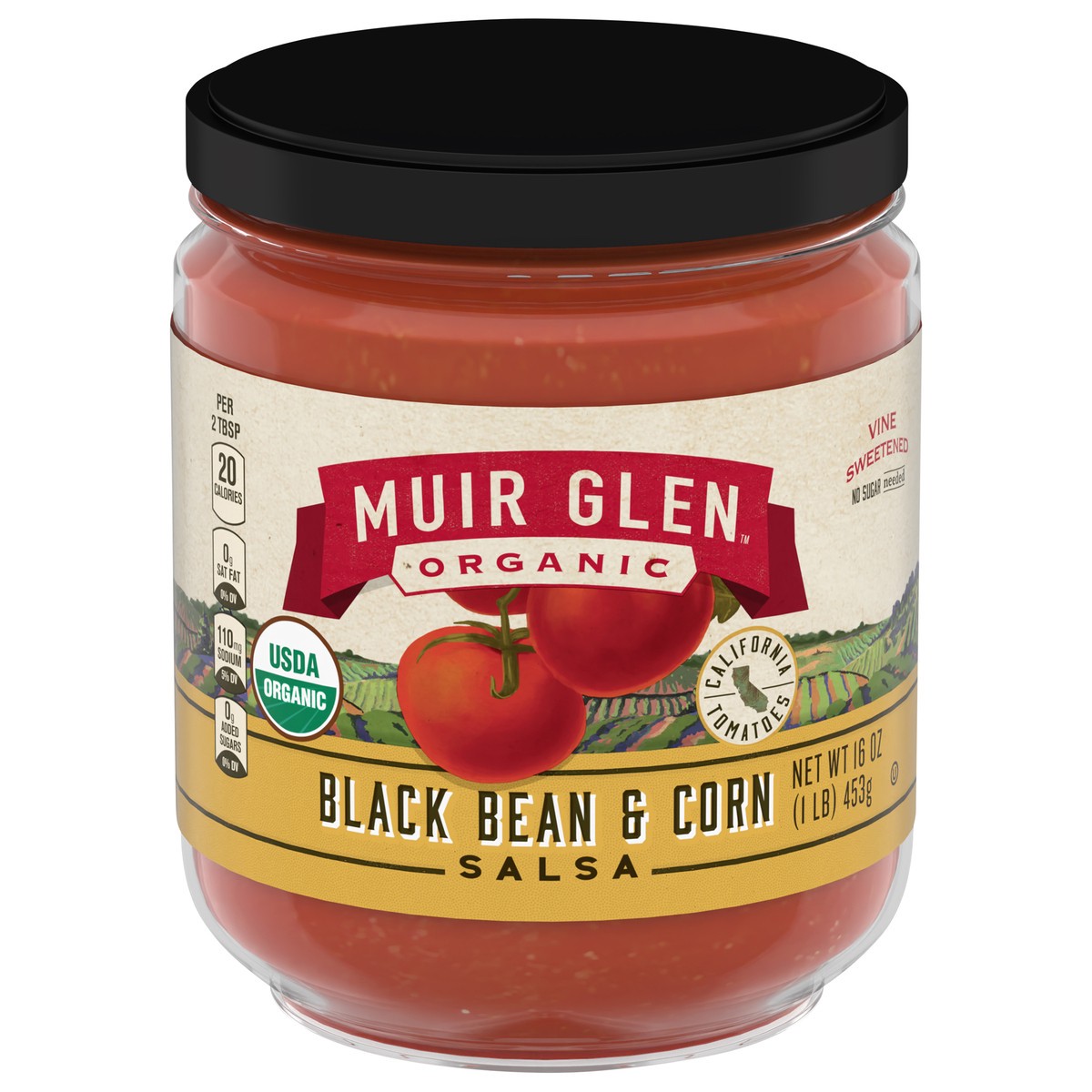 slide 1 of 9, Muir Glen USDA Organic Black Bean and Corn Salsa, 16 oz, 16 oz