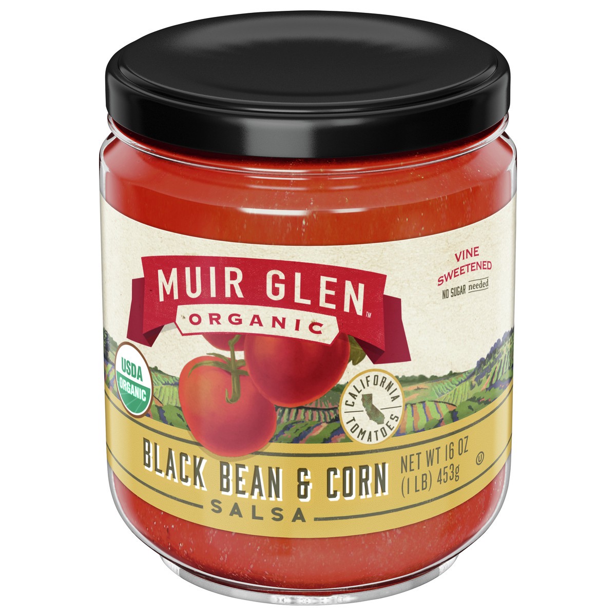 slide 5 of 9, Muir Glen USDA Organic Black Bean and Corn Salsa, 16 oz, 16 oz