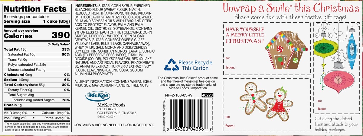 slide 7 of 13, Little Debbie Snack Cakes, Little Debbie Big Pack CHRISTMAS TREE CAKES  (van), 6 ct