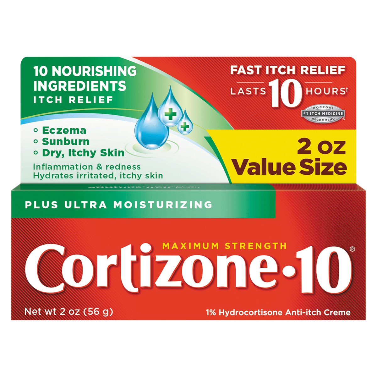 slide 1 of 11, Cortizone-10 Cortizone Plus Cream, 2 oz