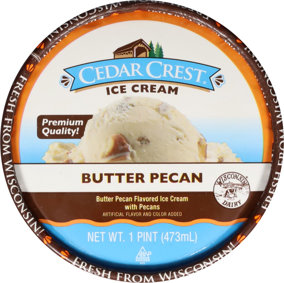 slide 8 of 14, Cedar Crest Butter Pecan Ice Cream 1 pt, 16 fl oz