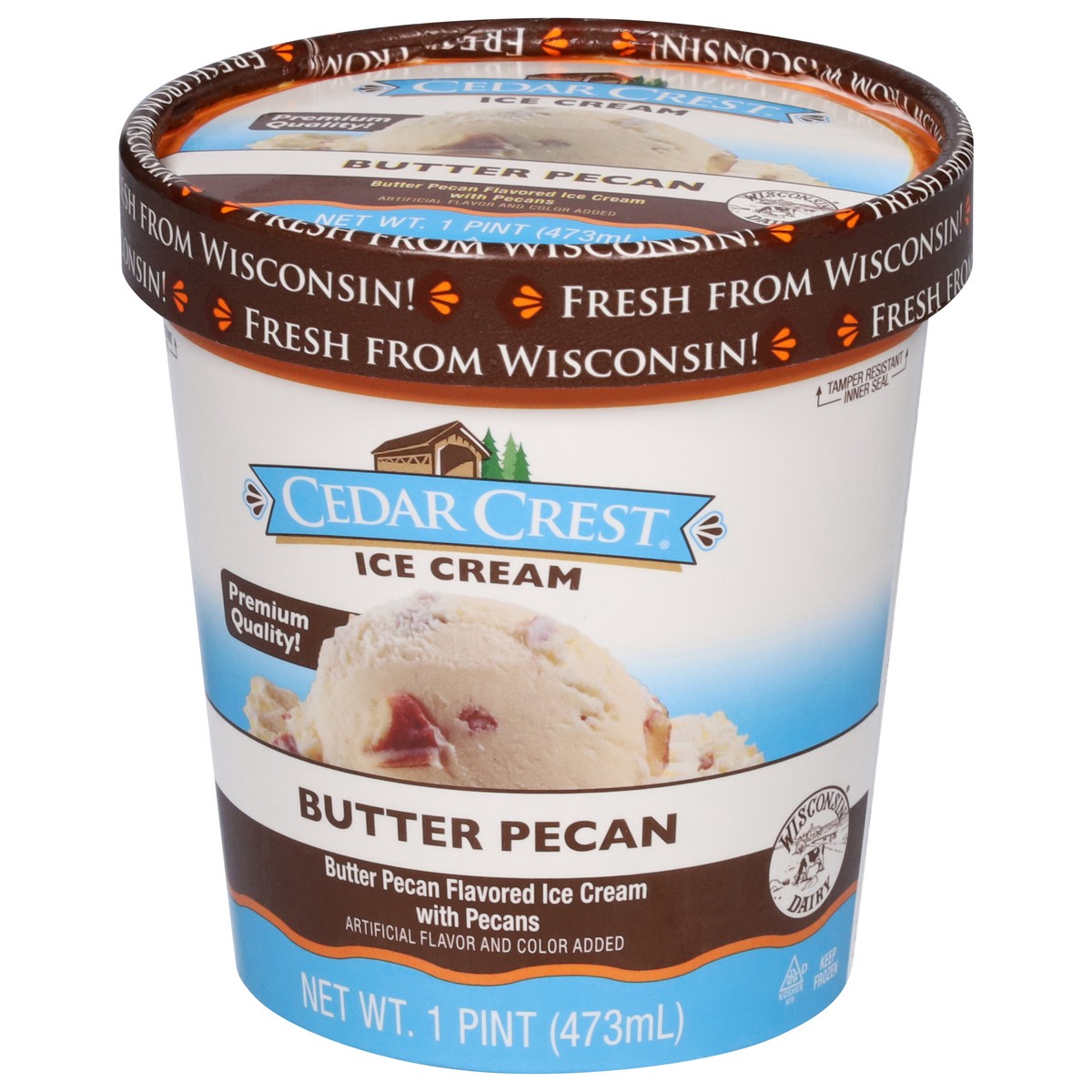 slide 3 of 14, Cedar Crest Butter Pecan Ice Cream 1 pt, 16 fl oz