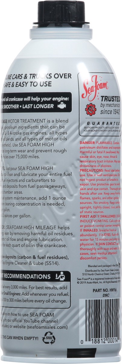 slide 3 of 9, Sea Foam Seafoam High Mileage Motor Treatment, 16 oz