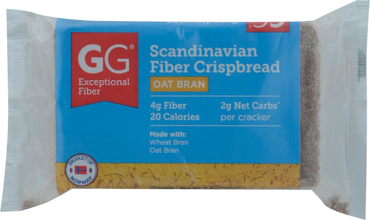 slide 14 of 14, GG CRACKERS Healthy Valley Scandinavian Crispbread, Oat Bran, 3.5 oz