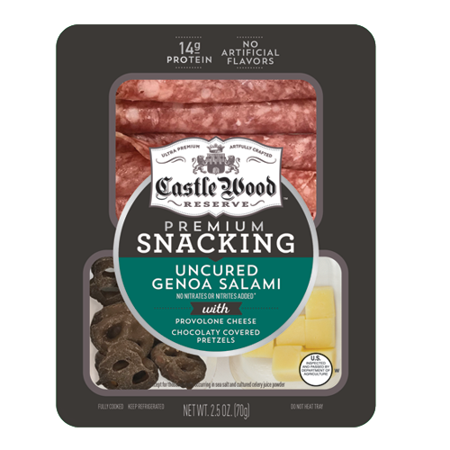 slide 1 of 3, Castle Wood Reserve Genoa Salami Snack, 2.5 oz