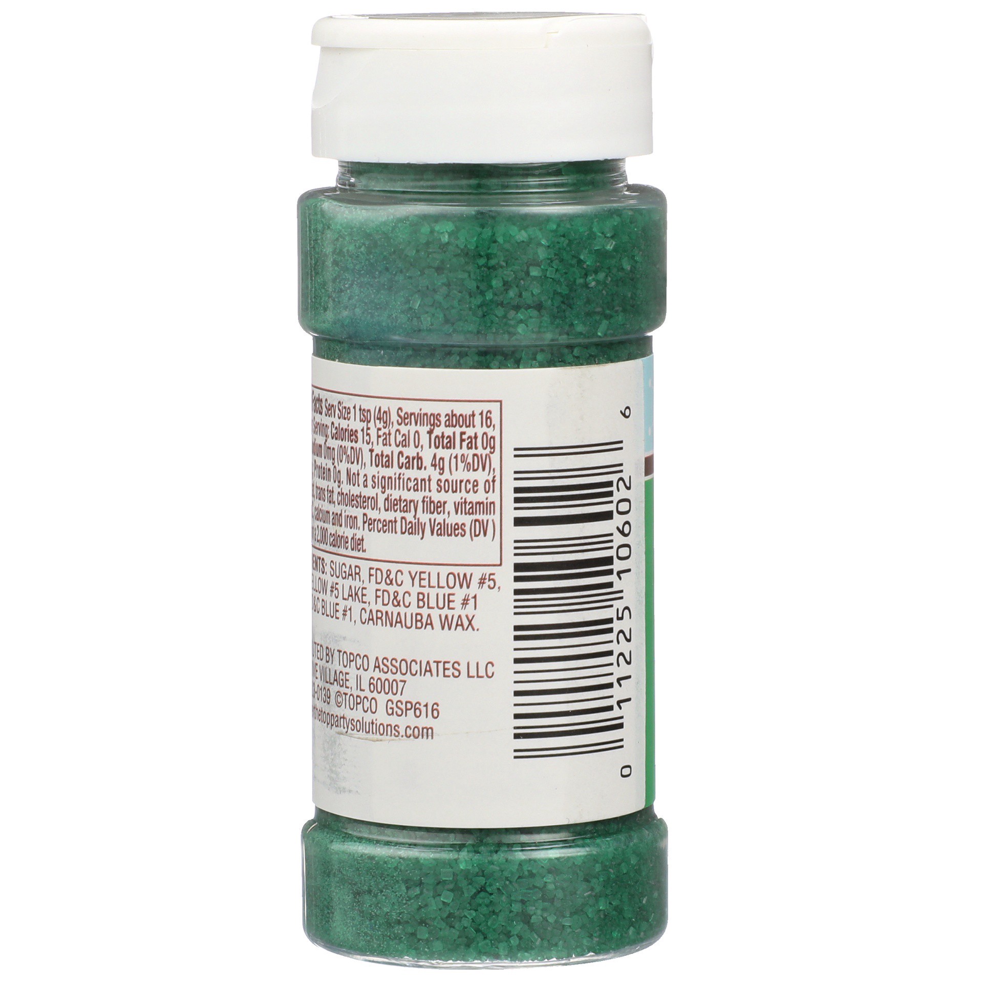slide 6 of 6, Over The Top Glam Green Sanding Sugar, 2.3 oz